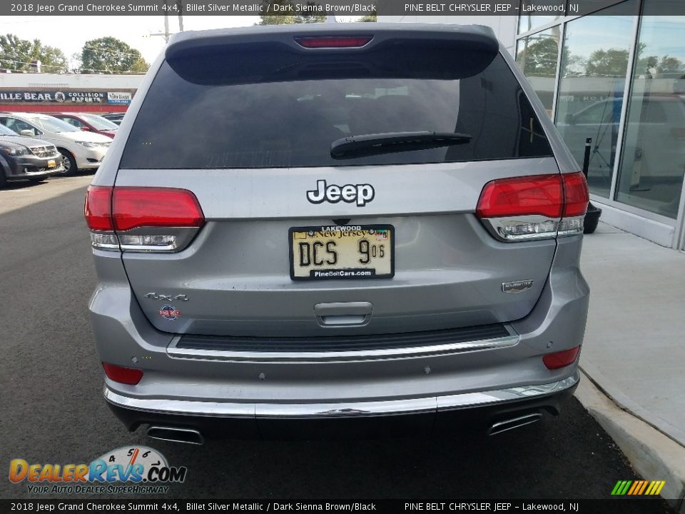 2018 Jeep Grand Cherokee Summit 4x4 Billet Silver Metallic / Dark Sienna Brown/Black Photo #5