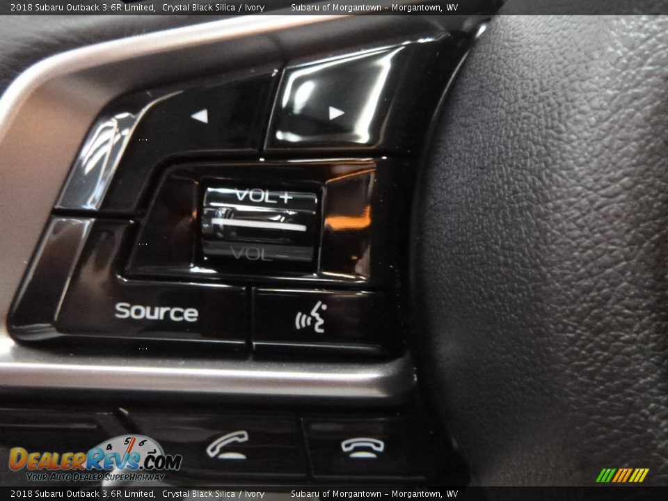 2018 Subaru Outback 3.6R Limited Crystal Black Silica / Ivory Photo #19