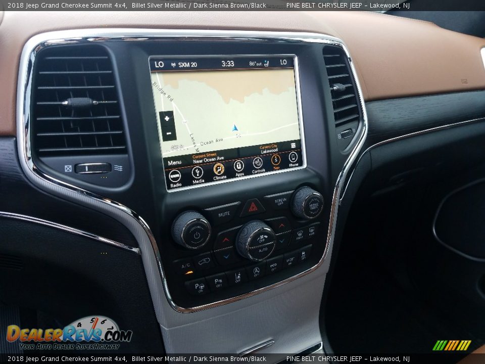 2018 Jeep Grand Cherokee Summit 4x4 Billet Silver Metallic / Dark Sienna Brown/Black Photo #8
