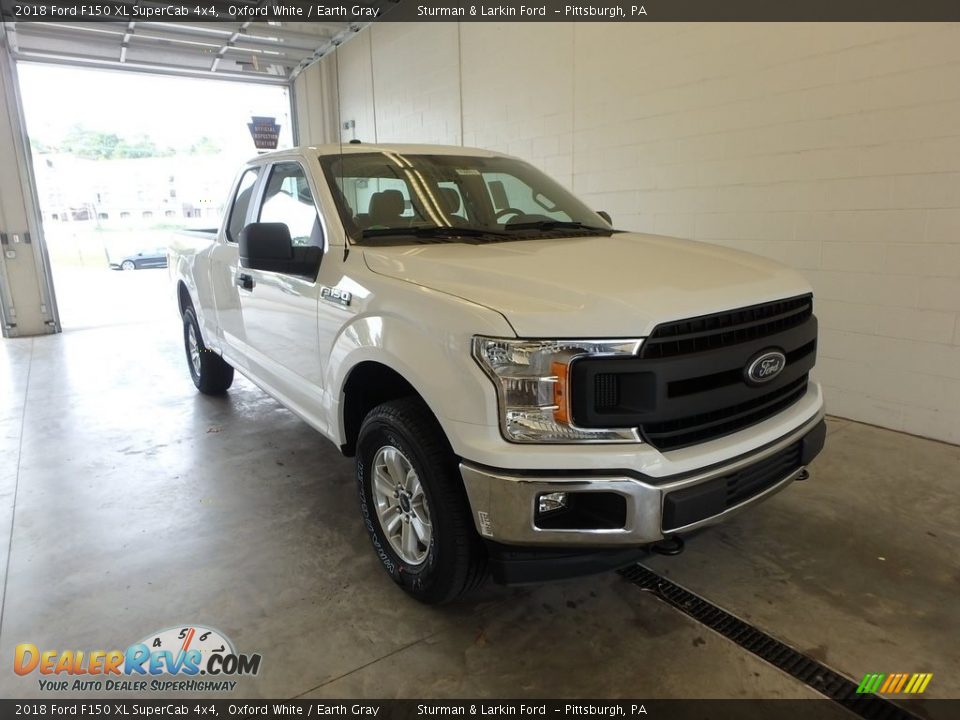 2018 Ford F150 XL SuperCab 4x4 Oxford White / Earth Gray Photo #1