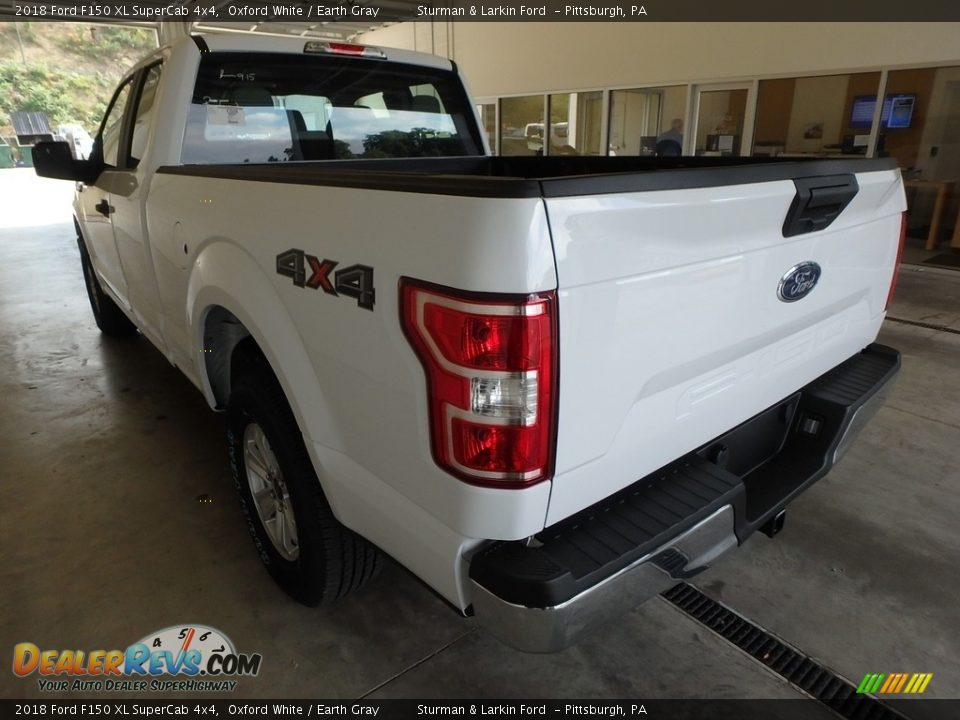 2018 Ford F150 XL SuperCab 4x4 Oxford White / Earth Gray Photo #3