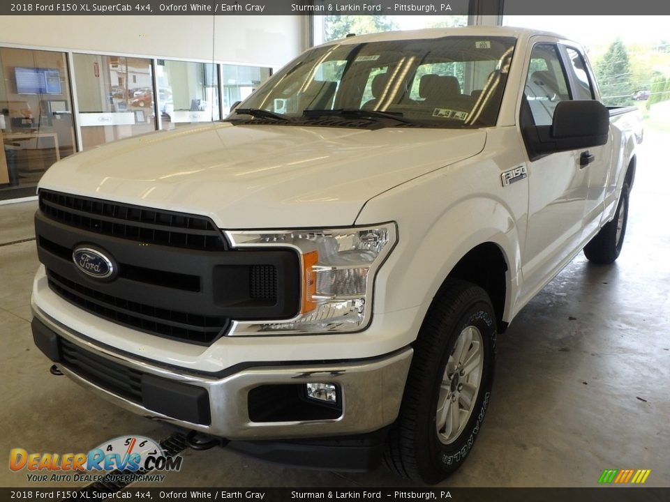 2018 Ford F150 XL SuperCab 4x4 Oxford White / Earth Gray Photo #4