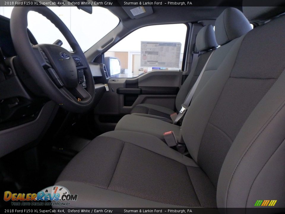 2018 Ford F150 XL SuperCab 4x4 Oxford White / Earth Gray Photo #6