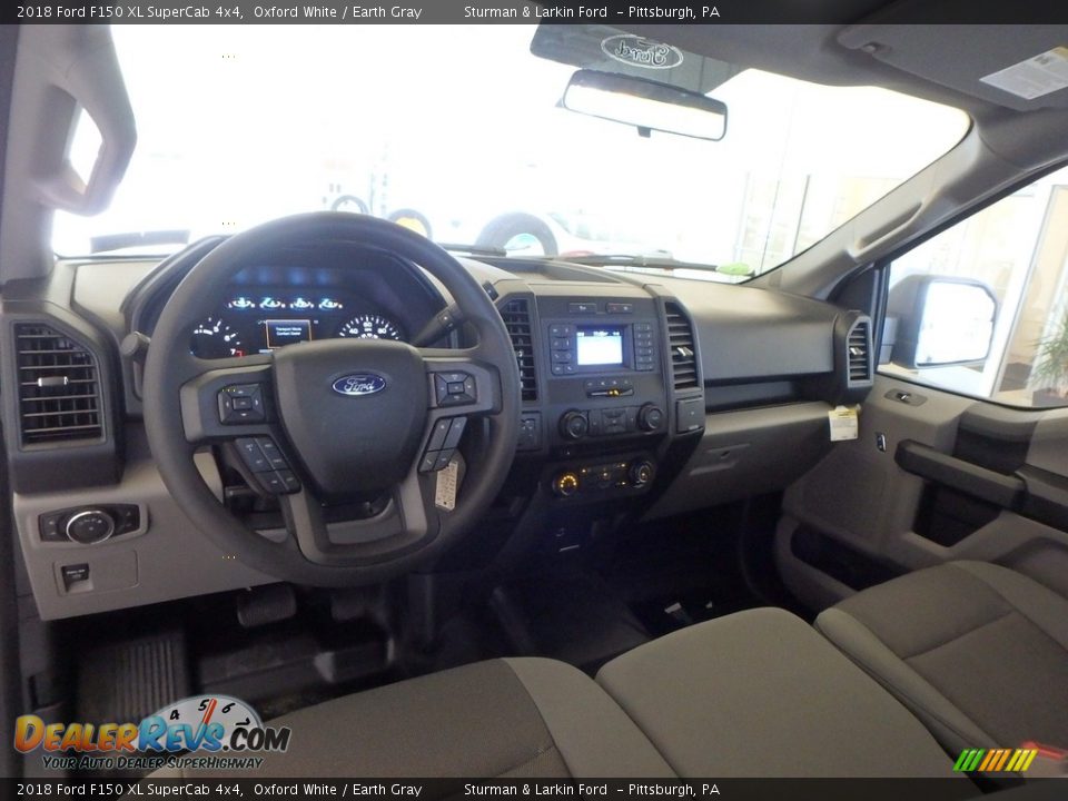 2018 Ford F150 XL SuperCab 4x4 Oxford White / Earth Gray Photo #8