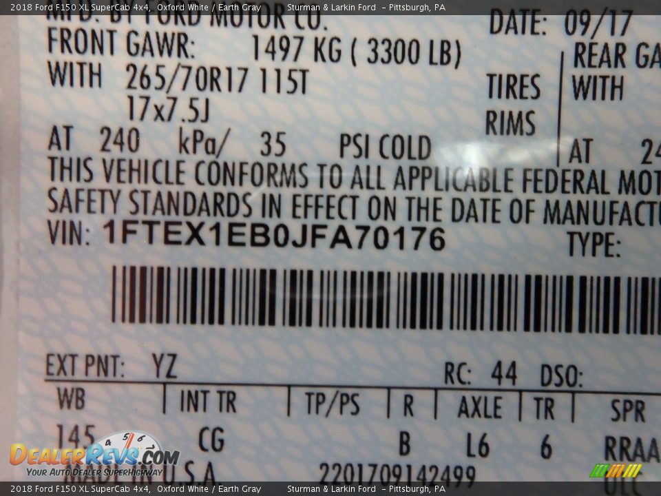 2018 Ford F150 XL SuperCab 4x4 Oxford White / Earth Gray Photo #10