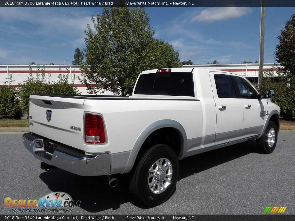 2018 Ram 3500 Laramie Mega Cab 4x4 Pearl White / Black Photo #6