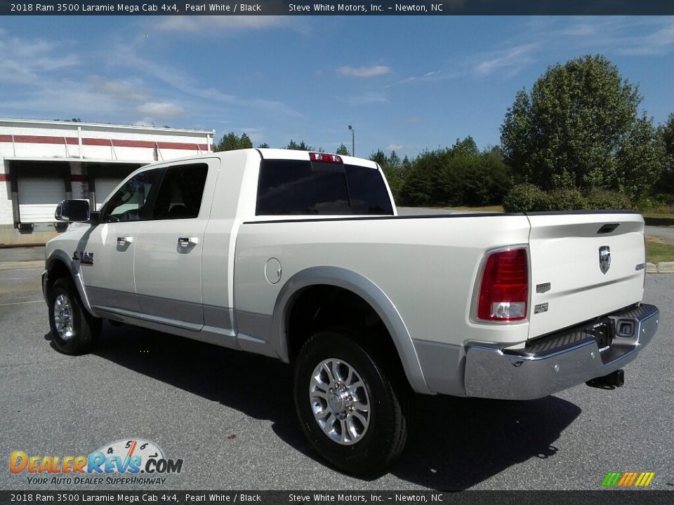 2018 Ram 3500 Laramie Mega Cab 4x4 Pearl White / Black Photo #8