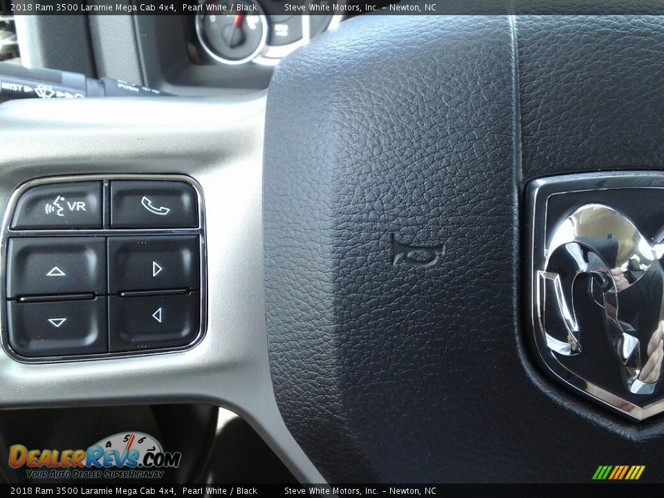 2018 Ram 3500 Laramie Mega Cab 4x4 Pearl White / Black Photo #17