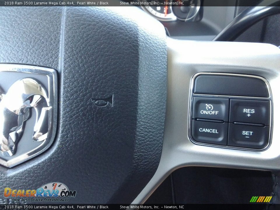 2018 Ram 3500 Laramie Mega Cab 4x4 Pearl White / Black Photo #18