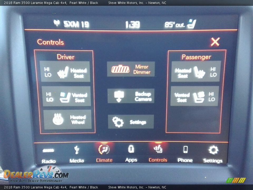 Controls of 2018 Ram 3500 Laramie Mega Cab 4x4 Photo #24