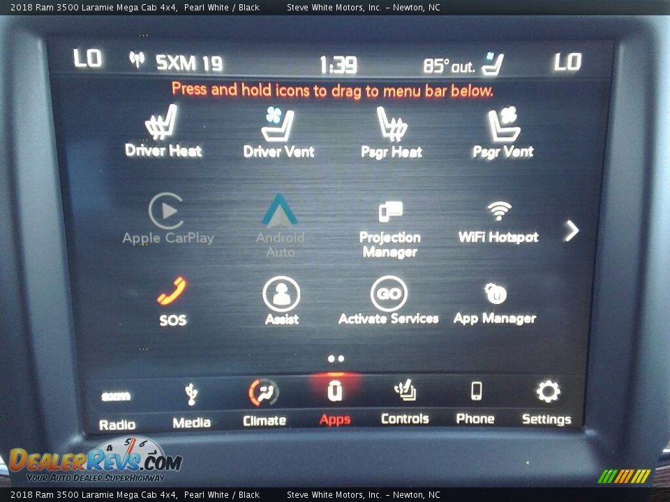 Controls of 2018 Ram 3500 Laramie Mega Cab 4x4 Photo #25