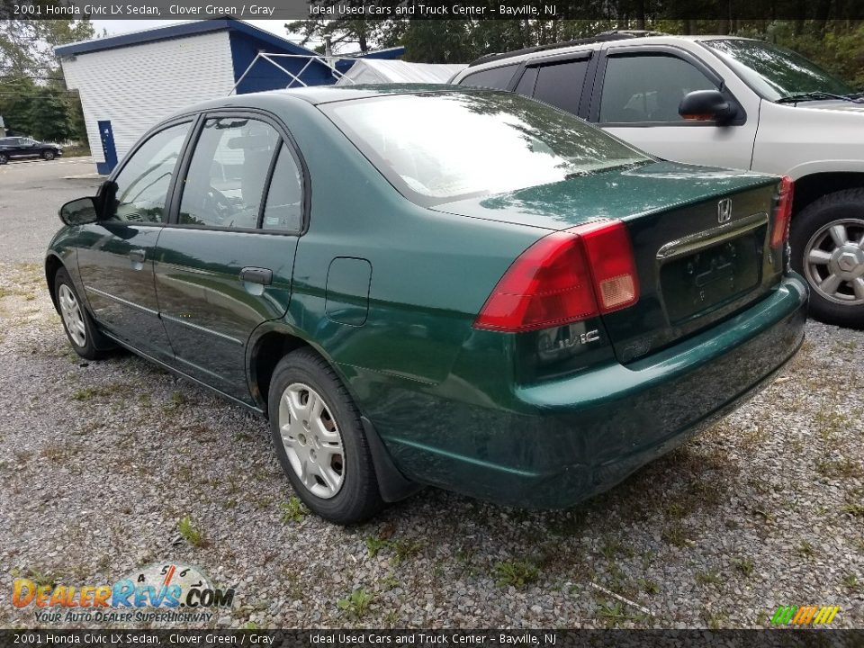 2001 Honda Civic LX Sedan Clover Green / Gray Photo #2