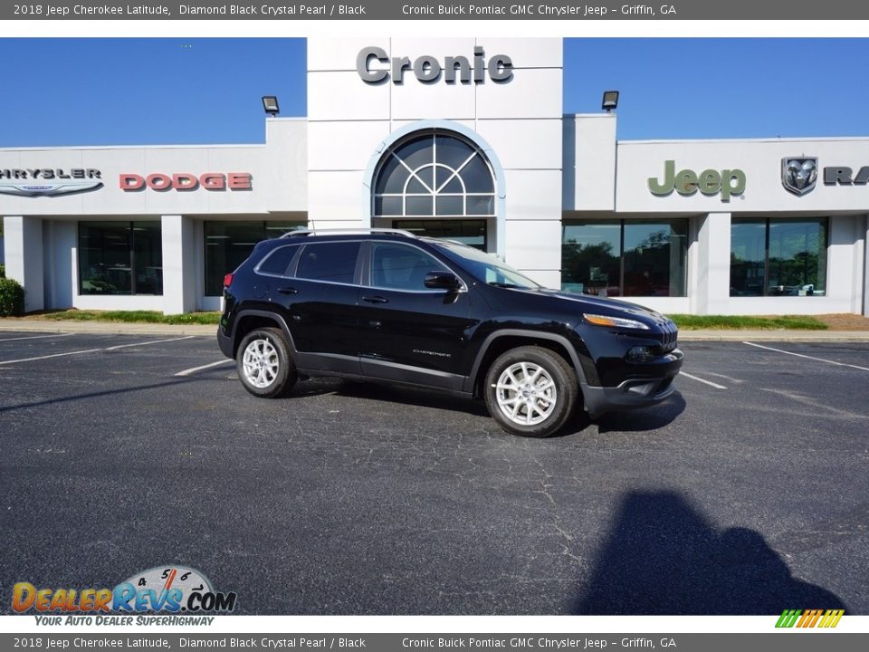 2018 Jeep Cherokee Latitude Diamond Black Crystal Pearl / Black Photo #1