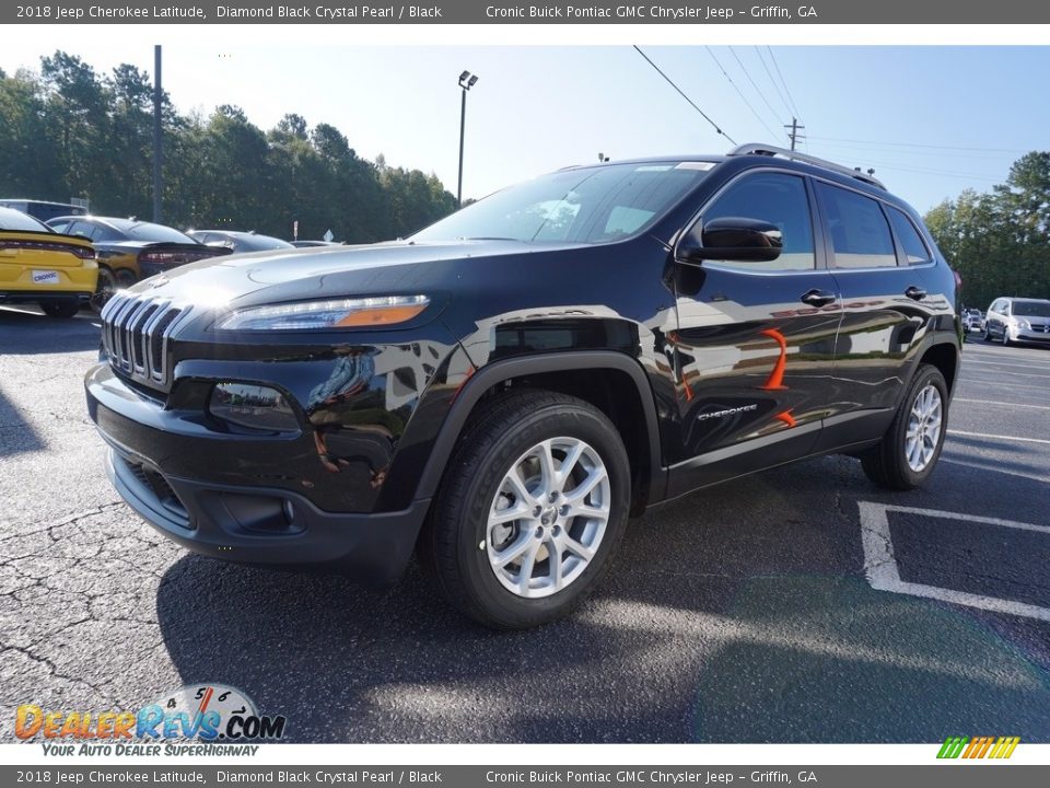 2018 Jeep Cherokee Latitude Diamond Black Crystal Pearl / Black Photo #3