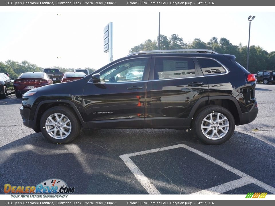 2018 Jeep Cherokee Latitude Diamond Black Crystal Pearl / Black Photo #4