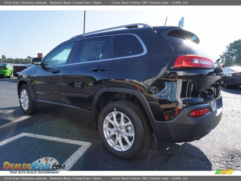 2018 Jeep Cherokee Latitude Diamond Black Crystal Pearl / Black Photo #5