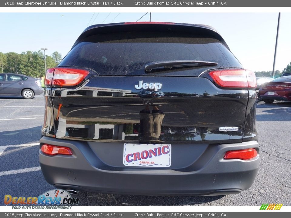 2018 Jeep Cherokee Latitude Diamond Black Crystal Pearl / Black Photo #6