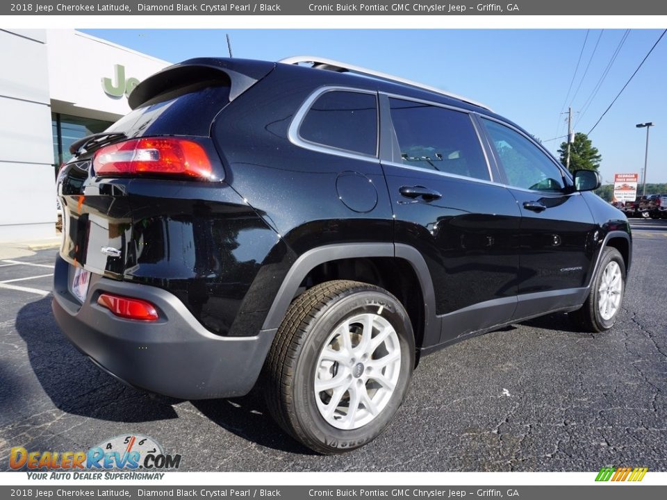 2018 Jeep Cherokee Latitude Diamond Black Crystal Pearl / Black Photo #7