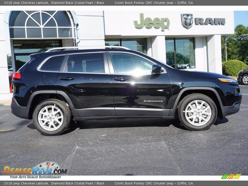 2018 Jeep Cherokee Latitude Diamond Black Crystal Pearl / Black Photo #8