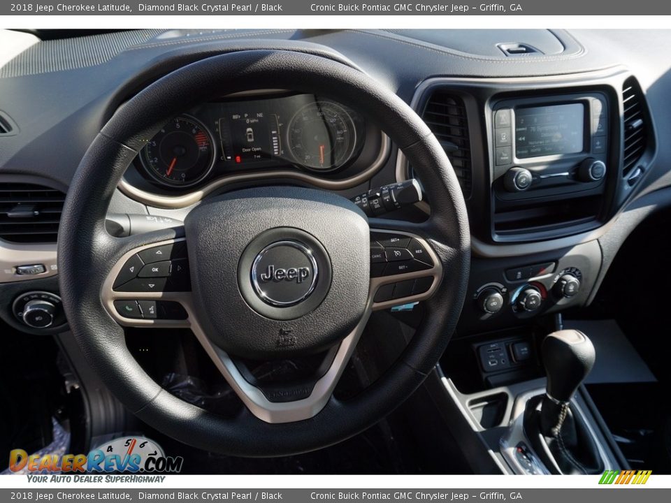 2018 Jeep Cherokee Latitude Diamond Black Crystal Pearl / Black Photo #10