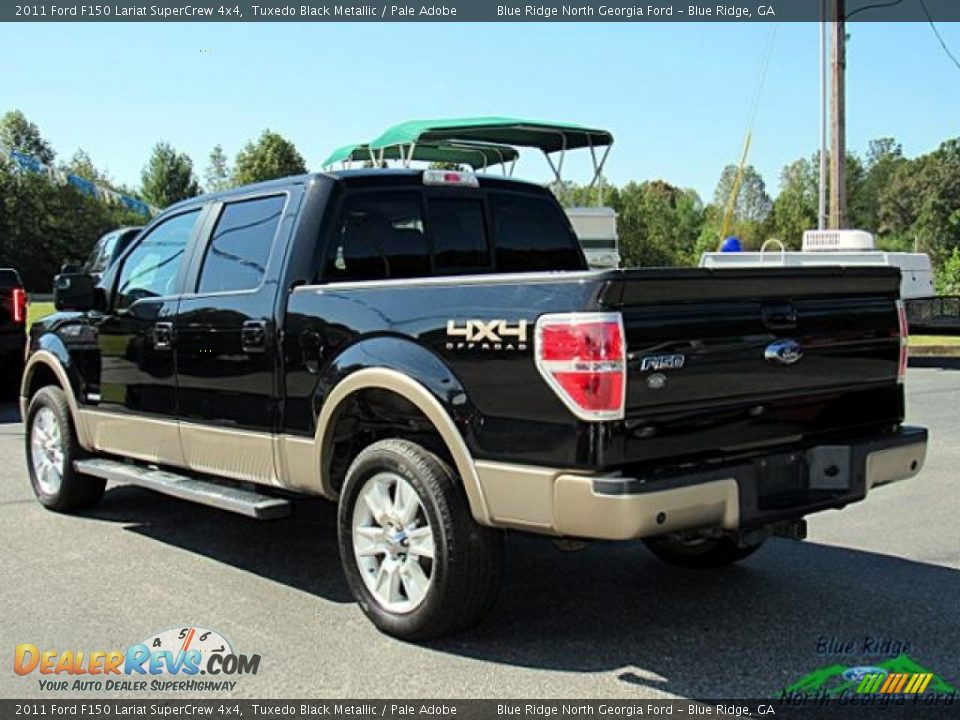 2011 Ford F150 Lariat SuperCrew 4x4 Tuxedo Black Metallic / Pale Adobe Photo #3