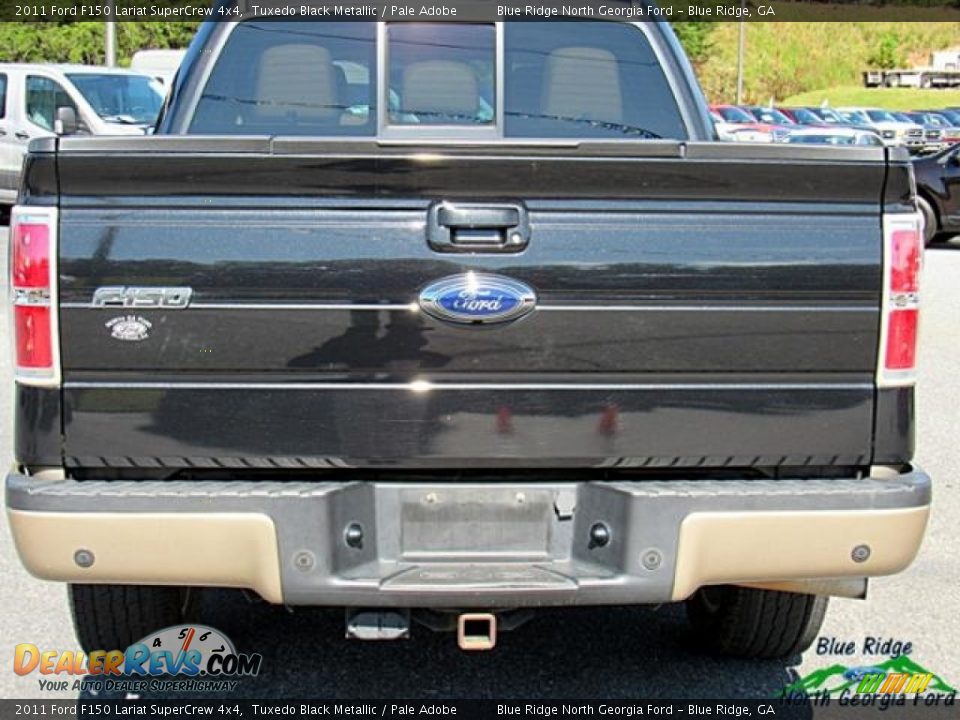 2011 Ford F150 Lariat SuperCrew 4x4 Tuxedo Black Metallic / Pale Adobe Photo #5