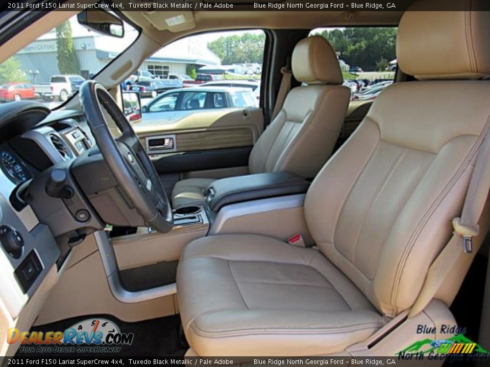 2011 Ford F150 Lariat SuperCrew 4x4 Tuxedo Black Metallic / Pale Adobe Photo #11