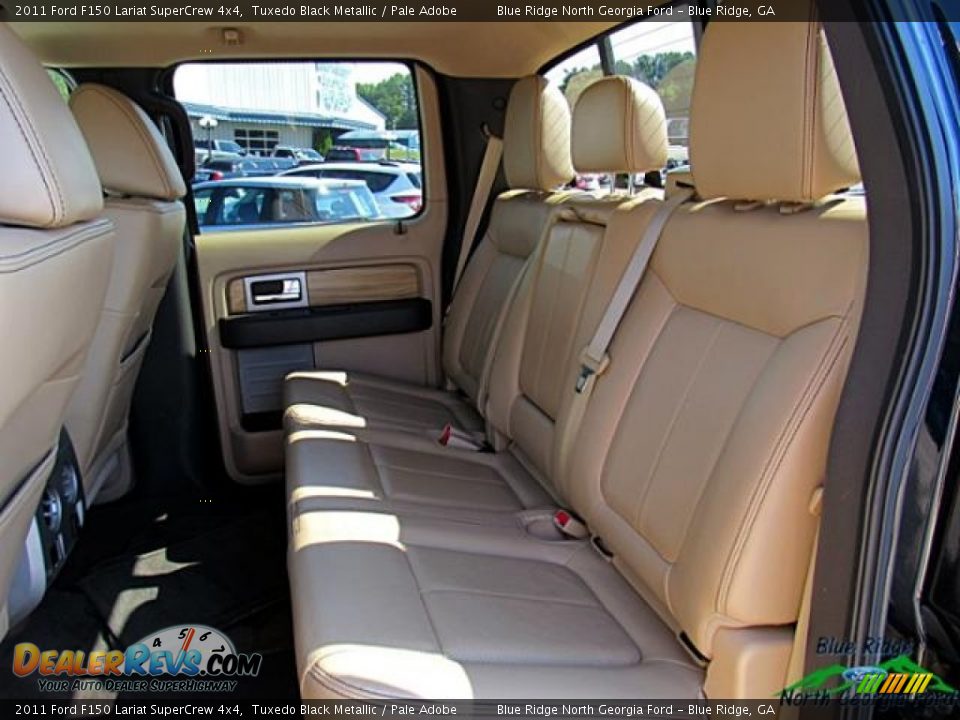 2011 Ford F150 Lariat SuperCrew 4x4 Tuxedo Black Metallic / Pale Adobe Photo #12