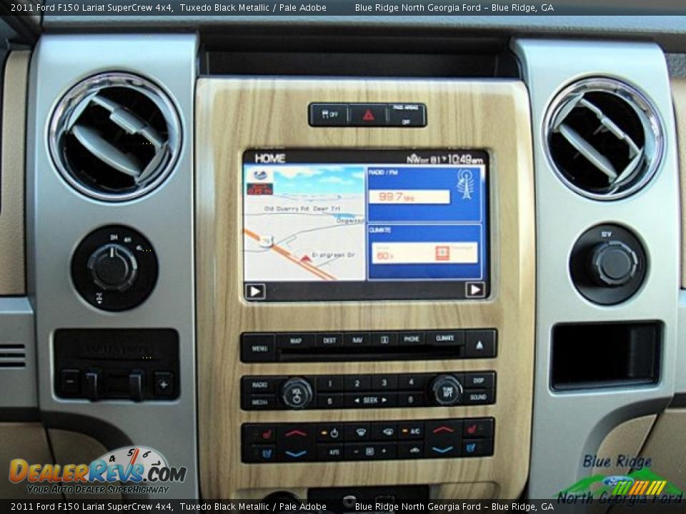 2011 Ford F150 Lariat SuperCrew 4x4 Tuxedo Black Metallic / Pale Adobe Photo #14