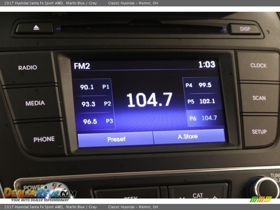 2017 Hyundai Santa Fe Sport AWD Marlin Blue / Gray Photo #11