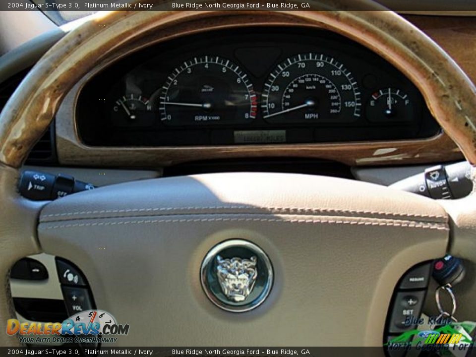 2004 Jaguar S-Type 3.0 Platinum Metallic / Ivory Photo #16