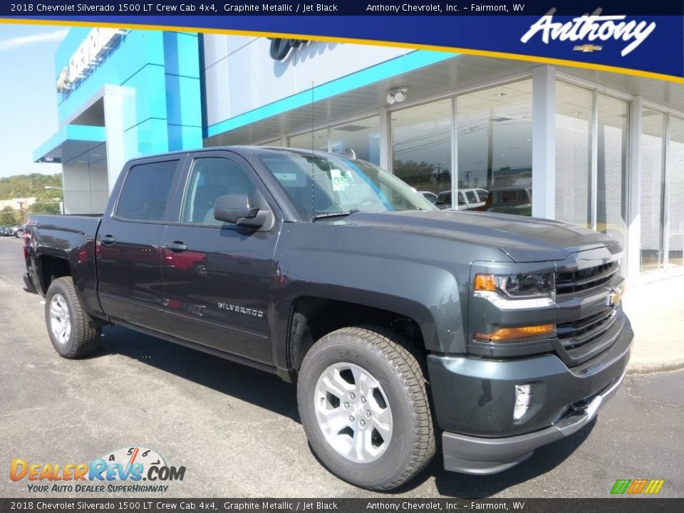 2018 Chevrolet Silverado 1500 LT Crew Cab 4x4 Graphite Metallic / Jet Black Photo #1