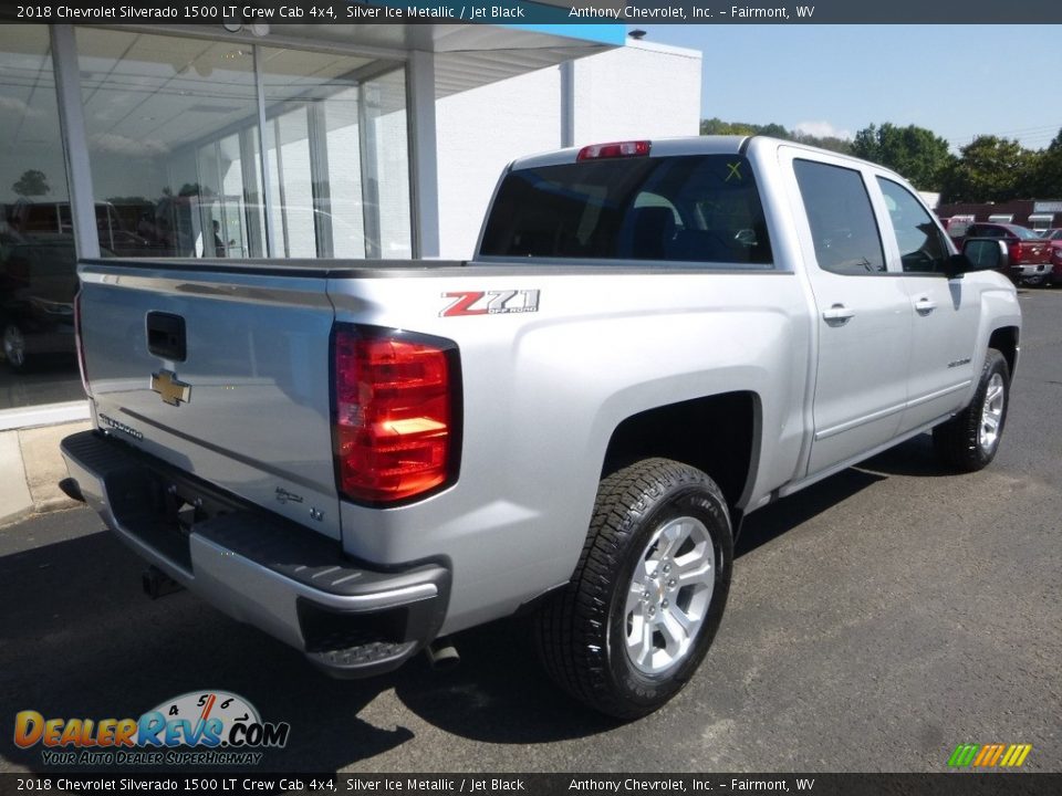 2018 Chevrolet Silverado 1500 LT Crew Cab 4x4 Silver Ice Metallic / Jet Black Photo #8