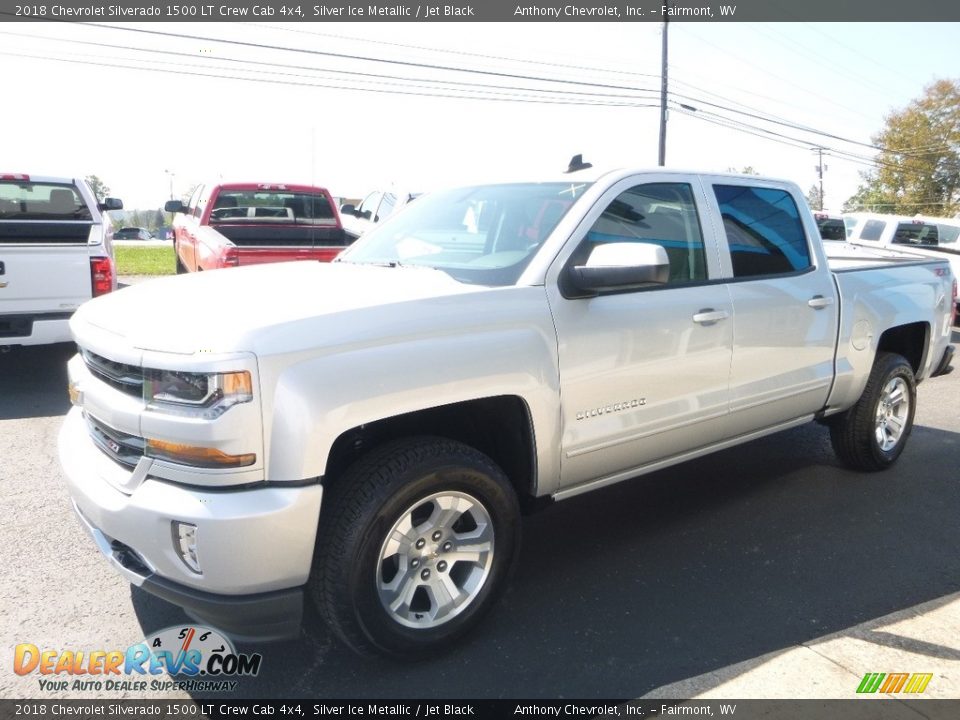 2018 Chevrolet Silverado 1500 LT Crew Cab 4x4 Silver Ice Metallic / Jet Black Photo #11