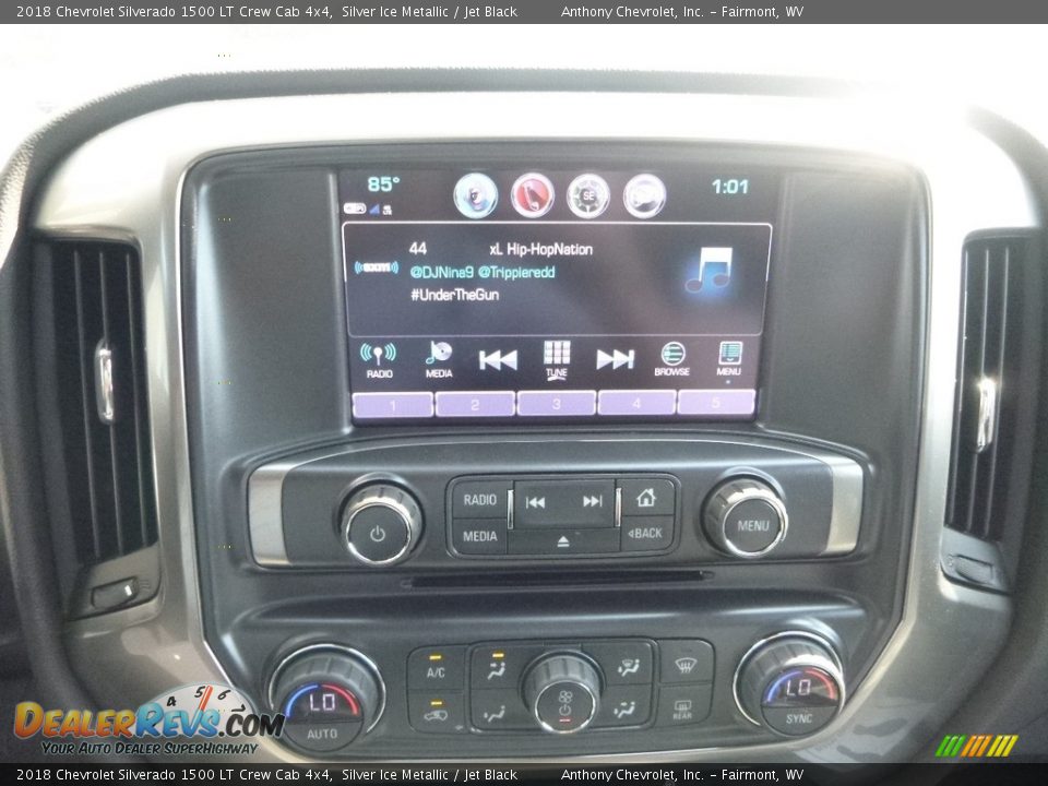 2018 Chevrolet Silverado 1500 LT Crew Cab 4x4 Silver Ice Metallic / Jet Black Photo #16