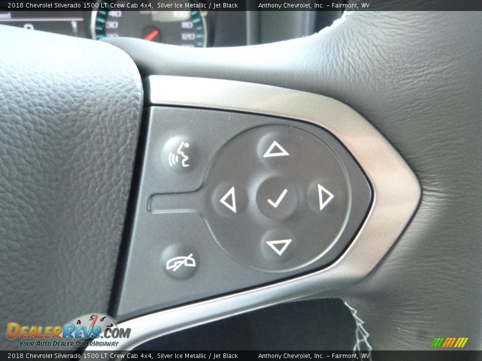 2018 Chevrolet Silverado 1500 LT Crew Cab 4x4 Silver Ice Metallic / Jet Black Photo #18