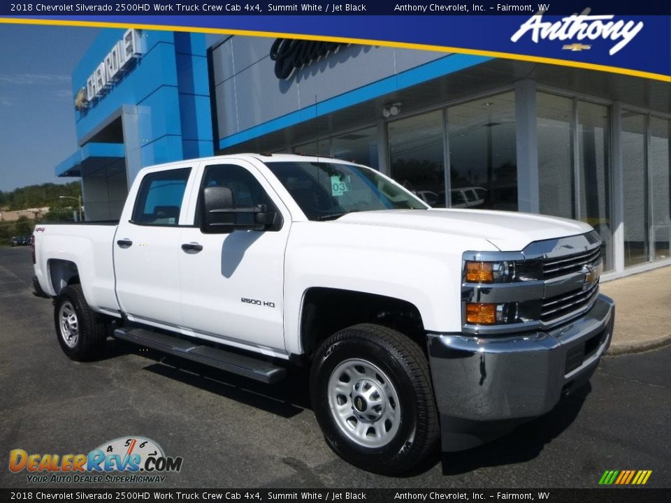 2018 Chevrolet Silverado 2500HD Work Truck Crew Cab 4x4 Summit White / Jet Black Photo #1