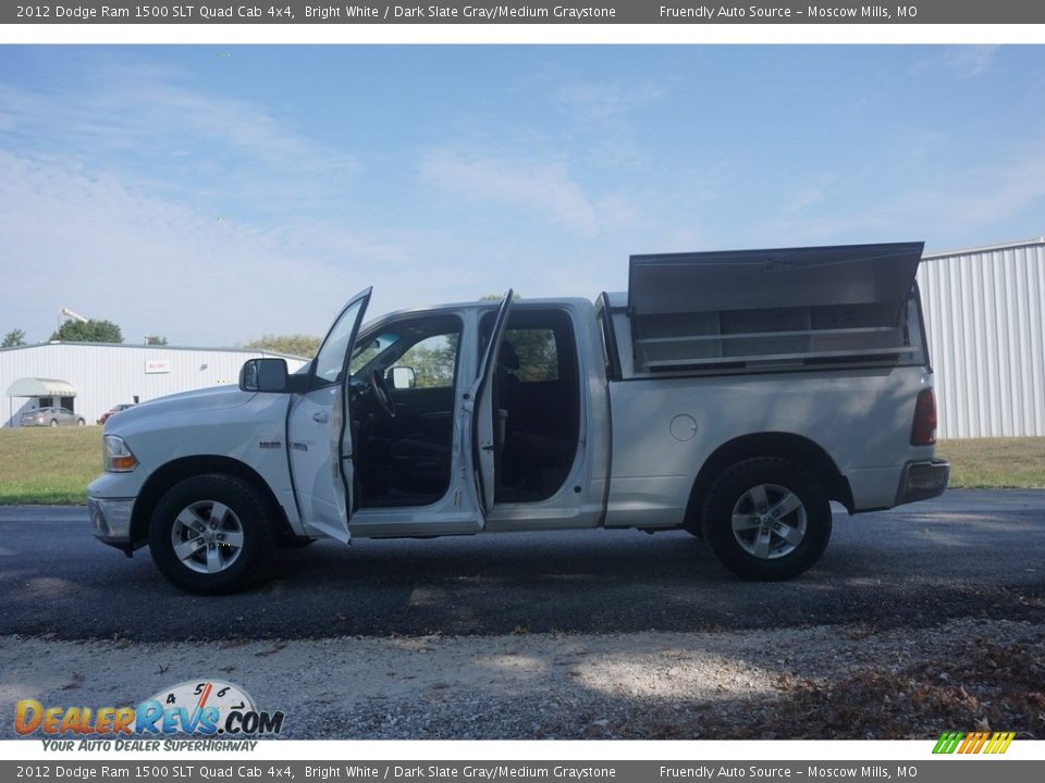 2012 Dodge Ram 1500 SLT Quad Cab 4x4 Bright White / Dark Slate Gray/Medium Graystone Photo #2