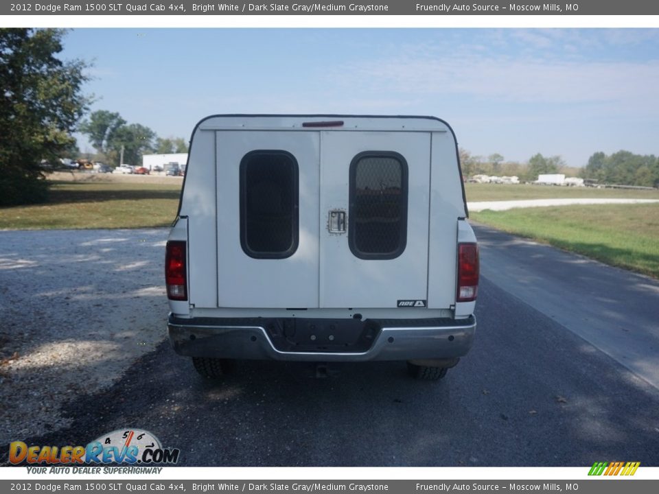 2012 Dodge Ram 1500 SLT Quad Cab 4x4 Bright White / Dark Slate Gray/Medium Graystone Photo #6