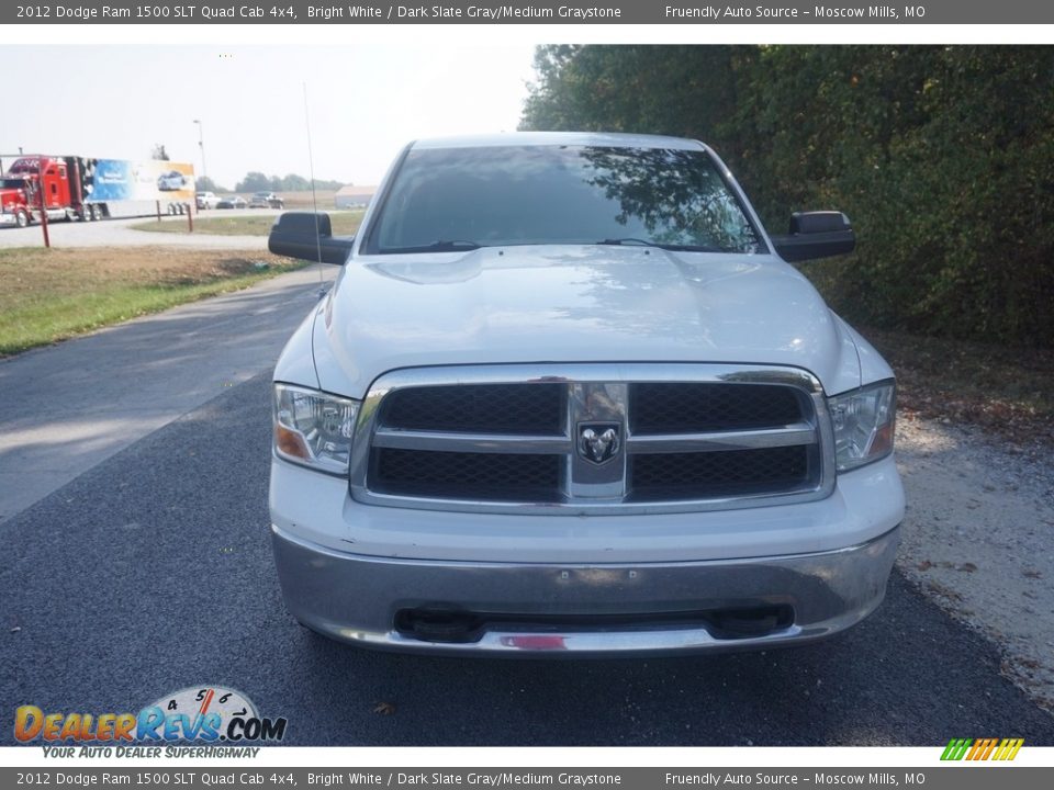 2012 Dodge Ram 1500 SLT Quad Cab 4x4 Bright White / Dark Slate Gray/Medium Graystone Photo #8