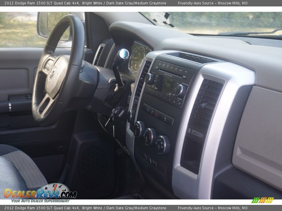 2012 Dodge Ram 1500 SLT Quad Cab 4x4 Bright White / Dark Slate Gray/Medium Graystone Photo #11