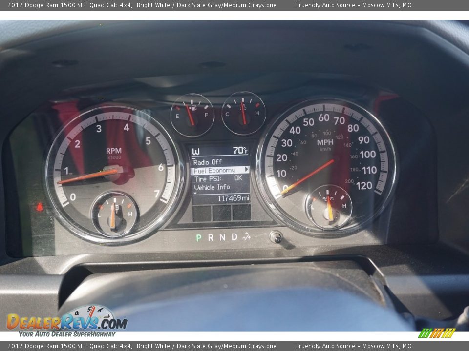 2012 Dodge Ram 1500 SLT Quad Cab 4x4 Bright White / Dark Slate Gray/Medium Graystone Photo #13