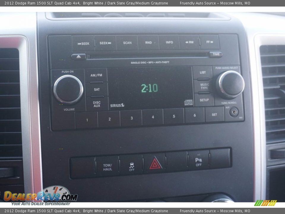 2012 Dodge Ram 1500 SLT Quad Cab 4x4 Bright White / Dark Slate Gray/Medium Graystone Photo #14