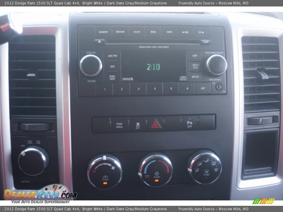 2012 Dodge Ram 1500 SLT Quad Cab 4x4 Bright White / Dark Slate Gray/Medium Graystone Photo #15