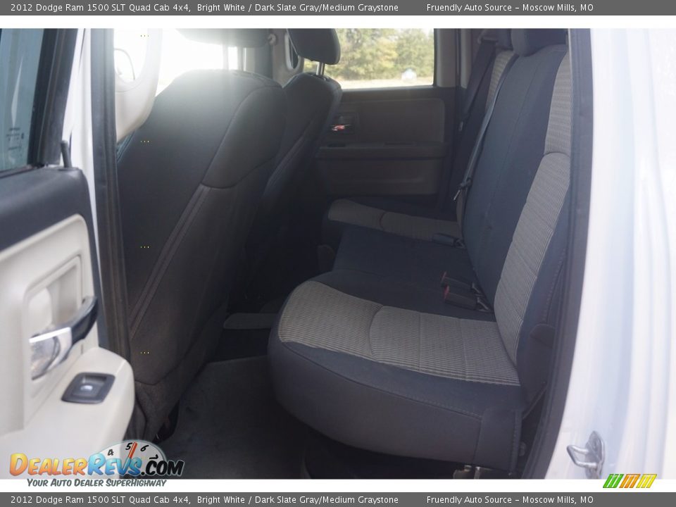 2012 Dodge Ram 1500 SLT Quad Cab 4x4 Bright White / Dark Slate Gray/Medium Graystone Photo #22