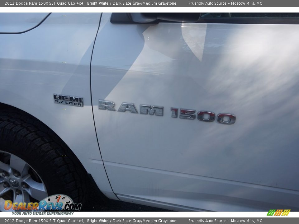 2012 Dodge Ram 1500 SLT Quad Cab 4x4 Bright White / Dark Slate Gray/Medium Graystone Photo #27