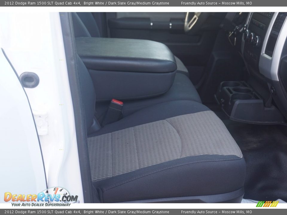 2012 Dodge Ram 1500 SLT Quad Cab 4x4 Bright White / Dark Slate Gray/Medium Graystone Photo #31