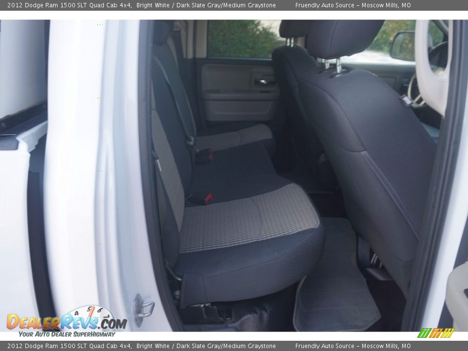2012 Dodge Ram 1500 SLT Quad Cab 4x4 Bright White / Dark Slate Gray/Medium Graystone Photo #32