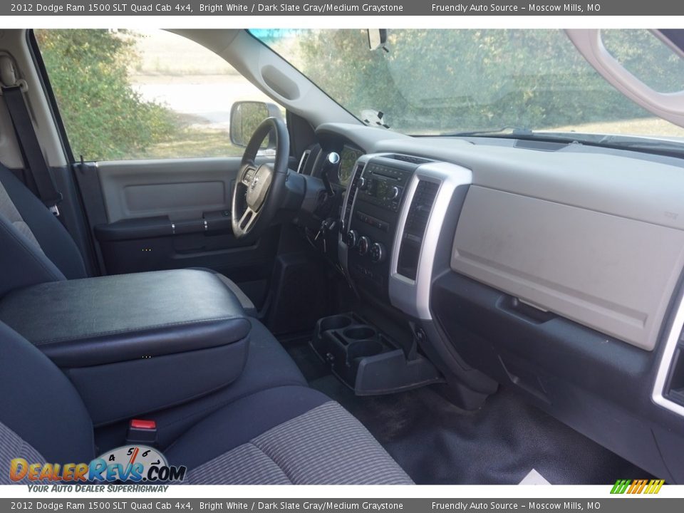 2012 Dodge Ram 1500 SLT Quad Cab 4x4 Bright White / Dark Slate Gray/Medium Graystone Photo #33