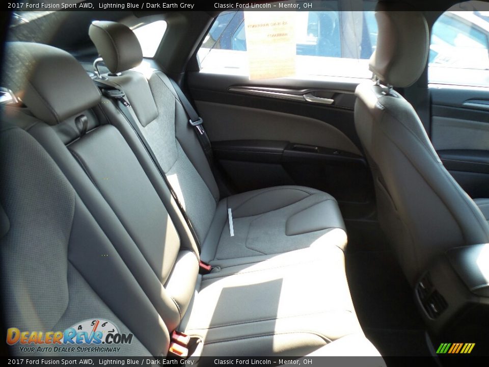 2017 Ford Fusion Sport AWD Lightning Blue / Dark Earth Grey Photo #6